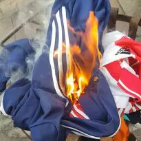 burning shiny sportswear